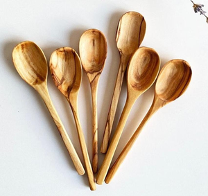 Cucharas de Té de Madera de Súper Calidad, Ecológicas, Accesorios de Cocina para Fiestas, Cucharas para Mezclar, Cocinar y Servir Sopa - Product Image 4