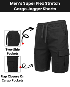 กางเกงขาสั้นผู้ชายรุ่น Everyday Explorer Cargo ผ้าแคนวาสแบบยืดหยุ่นพิเศษ สวมใส่สบาย เป็นมิตรต่อสิ่งแวดล้อม พร้อมเชือกผูกเอว ดีไซน์อเนกประสงค์ - Product Image 2