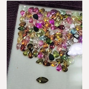 862 piezas de turmalina múltiple natural 5x3mm 6x4mm corte ovalado de pera 266 Cts lote Iroc ventas piedras preciosas de buena calidad faceta US $639 para todos - Product Image 3