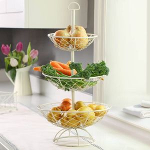 Canasta de Almacenamiento Plegable de Latón de Doble Capa, Estilo Industrial Art Deco, para Cocina, Frutas, Hogar, Venta al por Mayor de Fábrica - Product Image 2