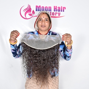 2025 Haute Meilleure Qualité Produit Frontal Cheveux Bouclés Doux Naturel Soyeux Longue Durée Trame pour la Fabrication de Salon et Usage Quotidien à Vendre - Product Image 6