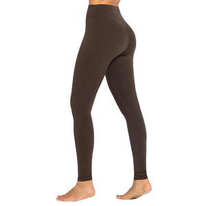 Leggings extensibles en coton biologique à taille mi-haute pour femmes avec poche latérale pour le yoga et le sport - Product Image 2