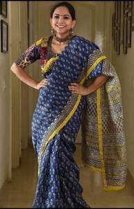 Trendiness Chanderi Cotton Saree Modern Mul Cotton para fiestas Bodas Diwali - Product Image 5