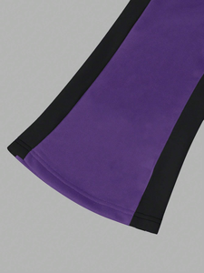 Pantalon de survêtement décontracté à blocs de couleurs pour hommes avec impression de lettres grande taille à capuche coupe décontractée taille avec cordon de serrage réglable pour l'hiver - Product Image 3