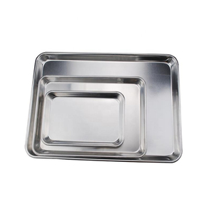 ถาดเครื่องมือทันตกรรมถาดฆ่าเชื้อก้นแบนสำหรับใช้ในการผ่าตัดทำจากสแตนเลสถาดเครื่องมือทันตกรรมที่ผ่านการรับรอง CE - Product Image 1