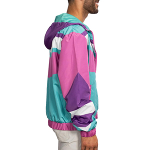 Chaqueta Cortavientos de Nailon Retro Personalizada para Hombre, Talla Grande, Estilo Vintage de los 80 y 90, Ligera, Transpirable, Impermeable, Mangas Regulares - Product Image 4