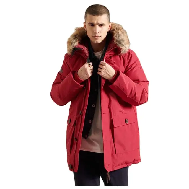 Мужская куртка Корейская версия приталенная модная длинная и толстая стеганая куртка средней длины теплое пальто 2023