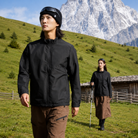 Chaqueta con Cuello Alto y Cierre para Hombre y Mujer, Tejido Elástico 150D, Resistente al Viento y al Agua, Gruesa y Cálida, Venta al Por Mayor