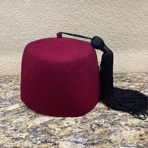 Chapeau Fez Vintage Shriners en Laine Marron avec Pompon, Chapeau Maçonnique de Haute Qualité, Personnalisé, Meilleure Vente, Fez Très Demandé - Product Image 2