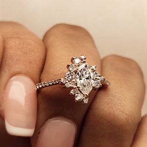 IGI Certified CVD HPHT 14K Gold Marquise Cut Diamond Ring Lab Grown Diamond Ring para mujeres VVS Lab-Grown Diamond Ring - Product Image 6