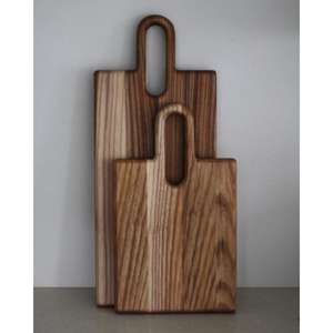 Tableros y plato de madera de estilo multifuncional con asa Pantalla plana duradera Tabla de cortar/cortar redonda y rectangular S/3 - Product Image 4