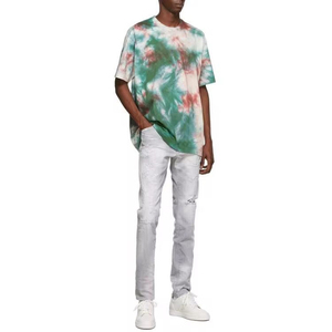 Haute qualité personnalisé cravate teinture poids lourd t-shirt surdimensionné 100% coton sonnerie surdimensionné cravate teinture t-shirt pour hommes - Product Image 6