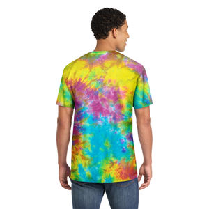 T-shirt imprimé en coton tie-dye pour hommes, léger, col rond, manches courtes, décontracté, pour l'été, pour un usage quotidien - Product Image 5