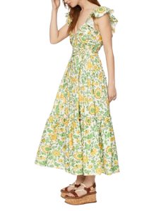Vestido combinado de moda amarillo y verde con diseño fluido para opciones de ropa informal y de fiesta de proveedor indio - Product Image 4