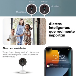 กล้องวงจรปิด Ezviz CS-C1C 2MP WiFi แบบโดม สำหรับใช้งานภายในอาคาร หมุนได้ ปรับมุมได้ รองรับเสียงสองทาง ไมโครโฟนในตัว ตรวจจับความเคลื่อนไหว บันทึกข้อมูลบนคลาวด์ H.265 91 - Product Image 3