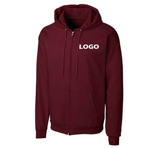 Nouveau personnalisé hommes hiver fermeture éclair à capuche lourd polaire respirant écologique 380g broderie Streetwear en gros - Product Image 1