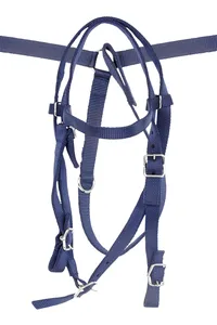Adjustable Riding Tack Set Durable Nylon Horse Headstall with Breastplate and Reins for Training Trail Western Bridle - Product Image 5
