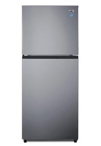 Réfrigérateur-congélateur à montage supérieur en acier inoxydable de 24 pouces de large, très demandé, 10 pieds cubes, fonctionnement sans givre, électronique grand public - Product Image 3