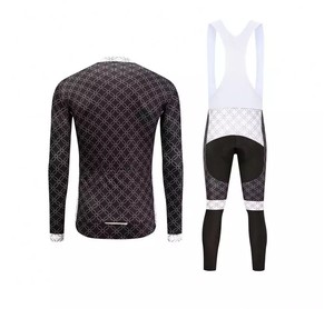 Conjunto de Jersey de ciclismo con logotipo personalizado para mujer, traje de ciclismo acolchado de secado rápido con mangas largas, camisas y pantalones con nombre del equipo OEM - Product Image 2