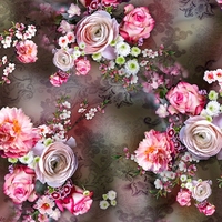 Tela de Poliéster Koshibo Crepe Chiffon con Diferentes Tipos de Estampados Digitales para Bodas en Canadá, Diseño de Estampado para Damas