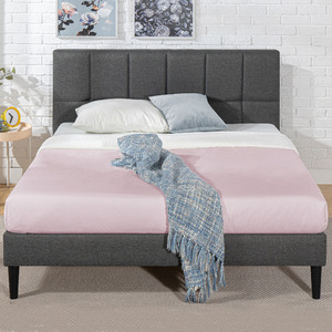 TH-H8318 High Quality Modern Bed Queen Bed Frame Metal Bed Frame With Headboard - No Boxspring Needed - Product Image 2