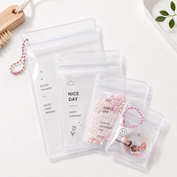 Sacs refermables en PVC avec logo personnalisé, emballage de bijoux en PVC, pochette à fermeture éclair givrée pour boucles d'oreilles, bagues, colliers, OEM ODM