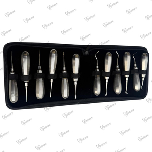 Kit de Elevadores de Raíces Luxantes Premium, 12 Piezas, Acero Francés, Juego de Instrumentos Quirúrgicos Dentales con Punta Afilada - Product Image 4