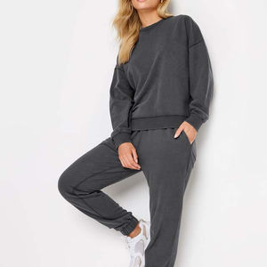 Sudaderas con Capucha de Manga Larga con Efecto Ácido para Mujer, Sudadera Informal de Invierno, Sudadera con Estampado Personalizado, Tela de Forro Polar, Diseño de Hombros Caídos - Product Image 2