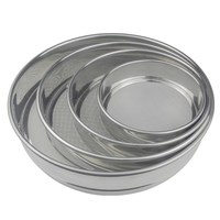Penyaring kawat baja tahan karat, penyaring bubuk obat standar Stainless Steel 200, penyaring sampel, 304 jala, 20cm
