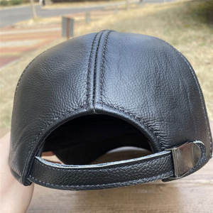 Meilleur prix de gros, casquette en cuir décontractée sur mesure/fabrication dernière conception casquette en cuir à séchage rapide - Product Image 5