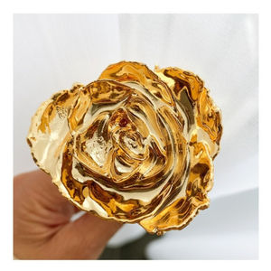 Rose en or 24 carats véritable fleur de rose éternelle avec support et boîte-cadeau pour l'anniversaire de la Saint-Valentin et le mariage Vente en gros - Product Image 6