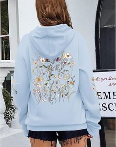 Nouveauté, sweat-shirt à capuche court personnalisé avec logo, en coton pour femmes, décontracté, surdimensionné, imprimé, gaufré, vierge - Product Image 2