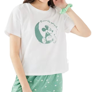 เสื้อยืดคอกลมแขนสั้นสำหรับผู้หญิงเสื้อยืดคอกลมทรงพอดีตัวลำลองออกแบบได้ตามต้องการเป็นมิตรต่อสิ่งแวดล้อมป้องกันการซักไว้ล่วงหน้า - Product Image 1