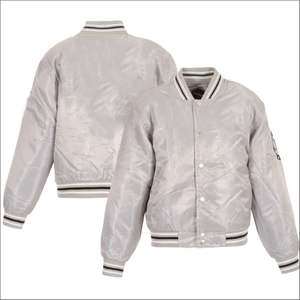 แจ็กเก็ตผ้าซาตินสำหรับผู้ชายแบบไฮสตรีทปรับแต่งโลโก้ด้านหน้าแนววินเทจสำหรับฤดูหนาว - Product Image 4