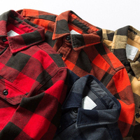 Chemise en flanelle rayée pour homme, dernière mode, 100% coton, manches longues, décontractée, saison hivernale, vente en gros, OEM, haute qualité, personnalisée