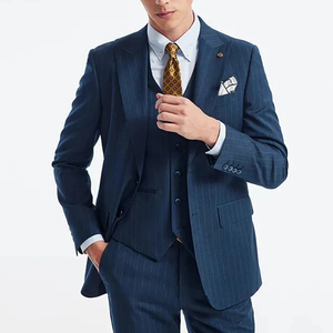 Ensemble de costume de cérémonie pour homme moderne et élégant, taille plus, pantalon et veste, en laine/polyester de qualité supérieure, imperméable, double boutonnage, pour événements formels - Product Image 3