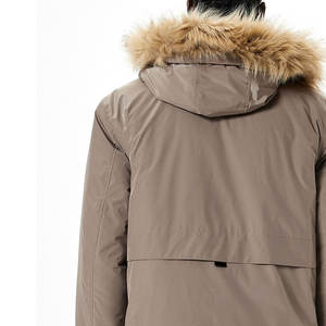 Veste Parka d'hiver pour hommes de haute qualité respirante longue longueur à capuche coton rempli écologique confortable - Product Image 6