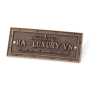 Placas de identificación de Metal de estilo moderno personalizadas, etiquetas profesionales de aluminio y latón en relieve personalizadas, duraderas para logotipos de muebles - Product Image 1