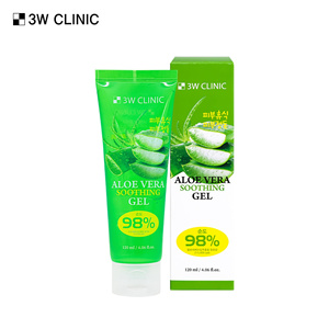 Gel Calmante de Aloe Vera 3W Clinic 120ml, Humectante para Piel Seca, para Rostro y Cuerpo, Suministro OEM - Product Image 1