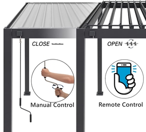 <span class=keywords><strong>Pérgola</strong></span> de aluminio Bioclimática, <span class=keywords><strong>pérgola</strong></span> de aluminio impermeable <span class=keywords><strong>con</strong></span> persianas, <span class=keywords><strong>pérgola</strong></span> motorizada para exteriores <span class=keywords><strong>con</strong></span> persianas - Product Image 3
