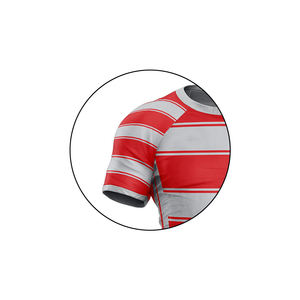 Uniforme de Rugby Unisex Personalizado con Estampado, Jersey de Manga Corta con Rayas Largas, Transpirable, para Adultos, Hombres y Mujeres, Venta al Por Mayor - Product Image 3