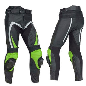 กางเกงหนังสำหรับผู้ชายกางเกงหนังระบายอากาศสีพื้น - Product Image 4