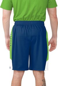 Pantalones Cortos Deportivos Ligeros de Poliéster Duradero con Franja Lateral Azul Verde de los Seattle Seahawks, 100% Poliéster - Product Image 3