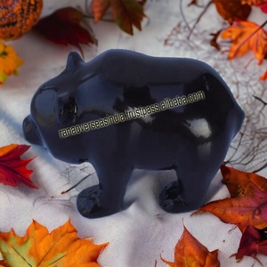 Statue d'ours en métal simple et créative Sculpture d'ours figurine d'armoire de salon décorations pour la maison ornements cadeaux - Product Image 3