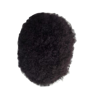 Peluca de Cabello Humano Indio 100%, Estilo Afro, con Ondas Sueltas y Profundas, Resistente al Agua, Base Mono BD - Product Image 1