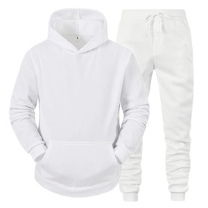 Pull de sport décontracté pour hommes et femmes Survêtement de jogging à capuche Vêtements de sport deux pièces-Pantalon de survêtement en molleton décontracté de grande taille Logo - Product Image 2