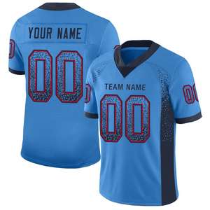 OEM nuevo diseño Drift moda transpirable fútbol americano Jersey personalizado azul marino rojo malla al por mayor de alta calidad fútbol Jersey - Product Image 1