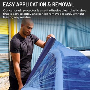 <span class=keywords><strong>Film</strong></span> de protection contre les chocs, 36 pouces x 200 pieds, <span class=keywords><strong>film</strong></span> transparent pour vitres de voiture, véhicules endommagés, <span class=keywords><strong>film</strong></span> auto-adhésif pour couvrir les vitres cassées - Product Image 4