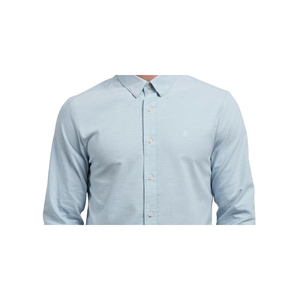Camicia Casual Oxford Elasticizzata da Uomo Volcom 100% Cotone Popeline Antipiega con Colletto a Cappuccio Blu Taglie dalla Small alla 6XL per il Lavoro - Product Image 3
