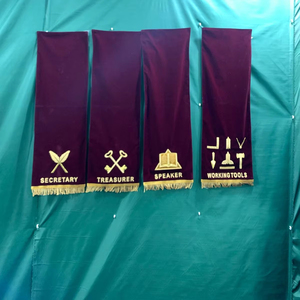 ผ้าคลุมโต๊ะ Masonic Regalia ผ้าคลุมโต๊ะสีแดงเข้ม - Product Image 1